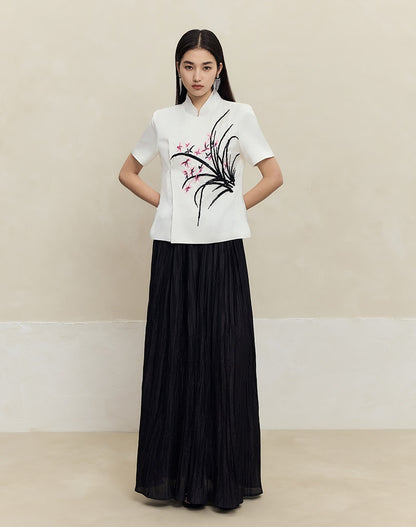 HECO Handmade Bead T-shirt Top Skirt Set - sins.