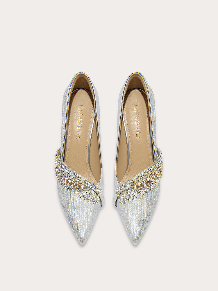 Lily Wei [Light Seeker] silver tassel banquet heels, elegant temperament, versatile pumps-ADELE