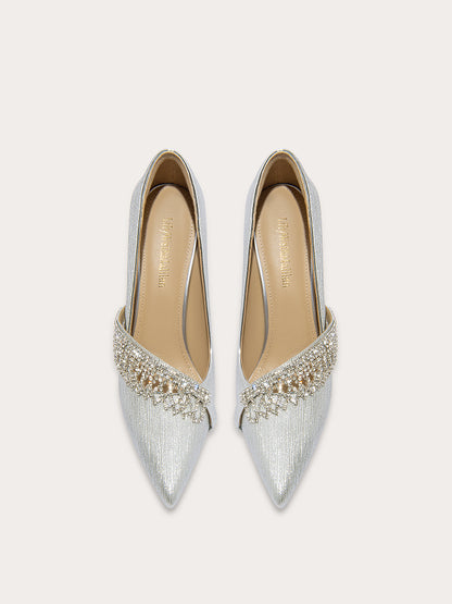 Lily Wei [Light Seeker] silver tassel banquet heels, elegant temperament, versatile pumps-ADELE