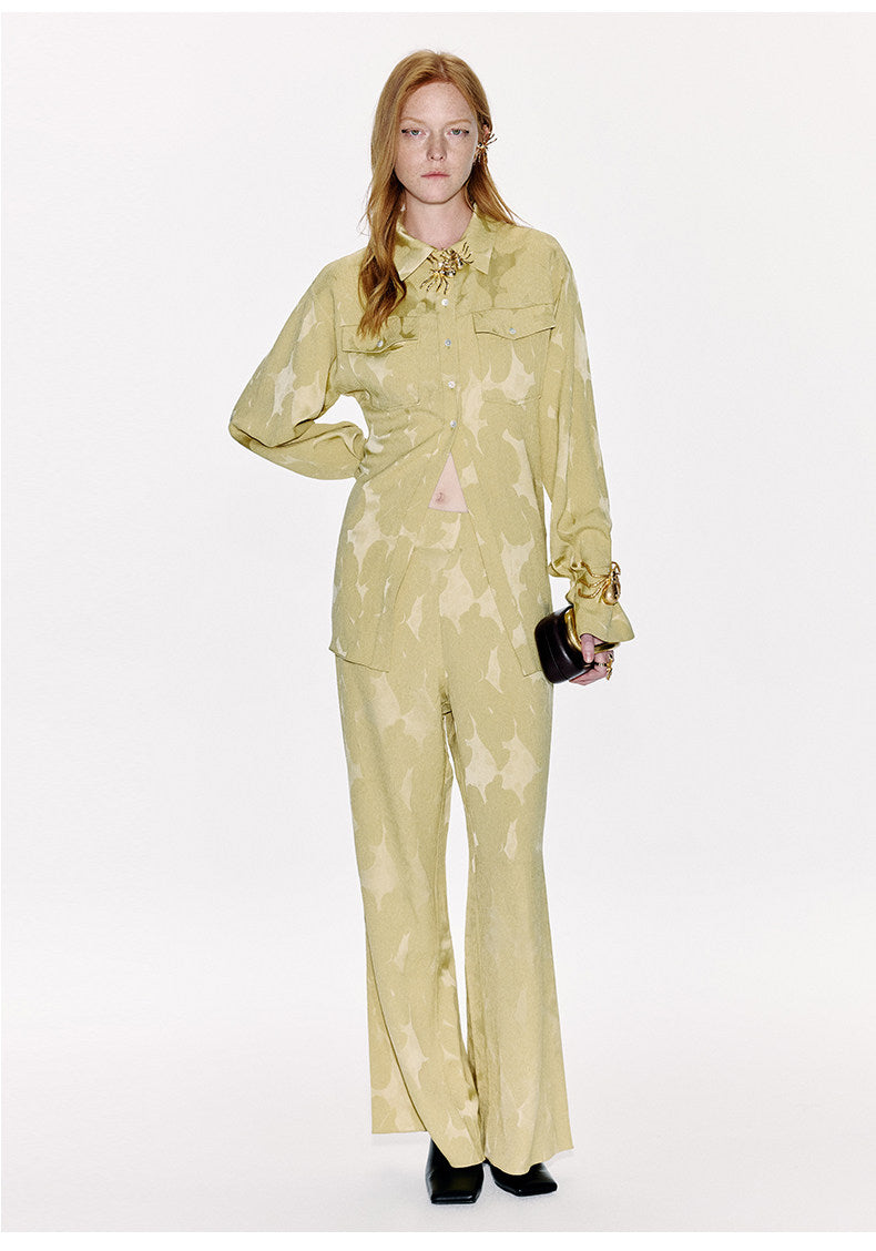 ATELIER MISS LU New Chinese Texture Acetate Waist Top - SIDNEY.