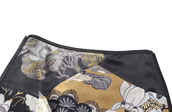 ZHUCHONGYU stitched jacquard straight long skirt--OTOSAKA.