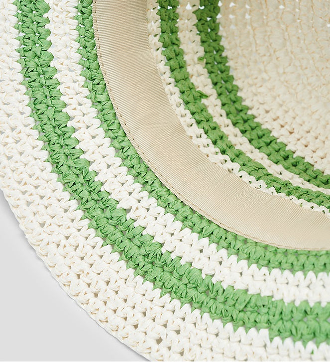 COMME MOI  summer straw bucket hat visor - ELLIE.