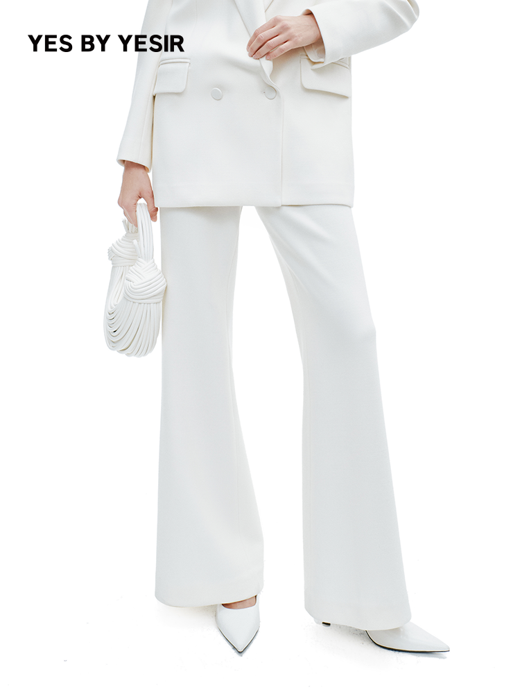 YES BY YESIR white long suit and pant set - ICY.