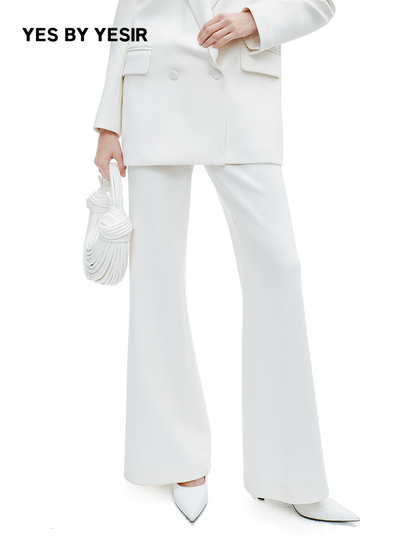 YES BY YESIR white long suit and pant set - ICY.