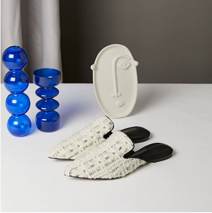 B-FEI flat European and American mules with low heel slippers-RIN.