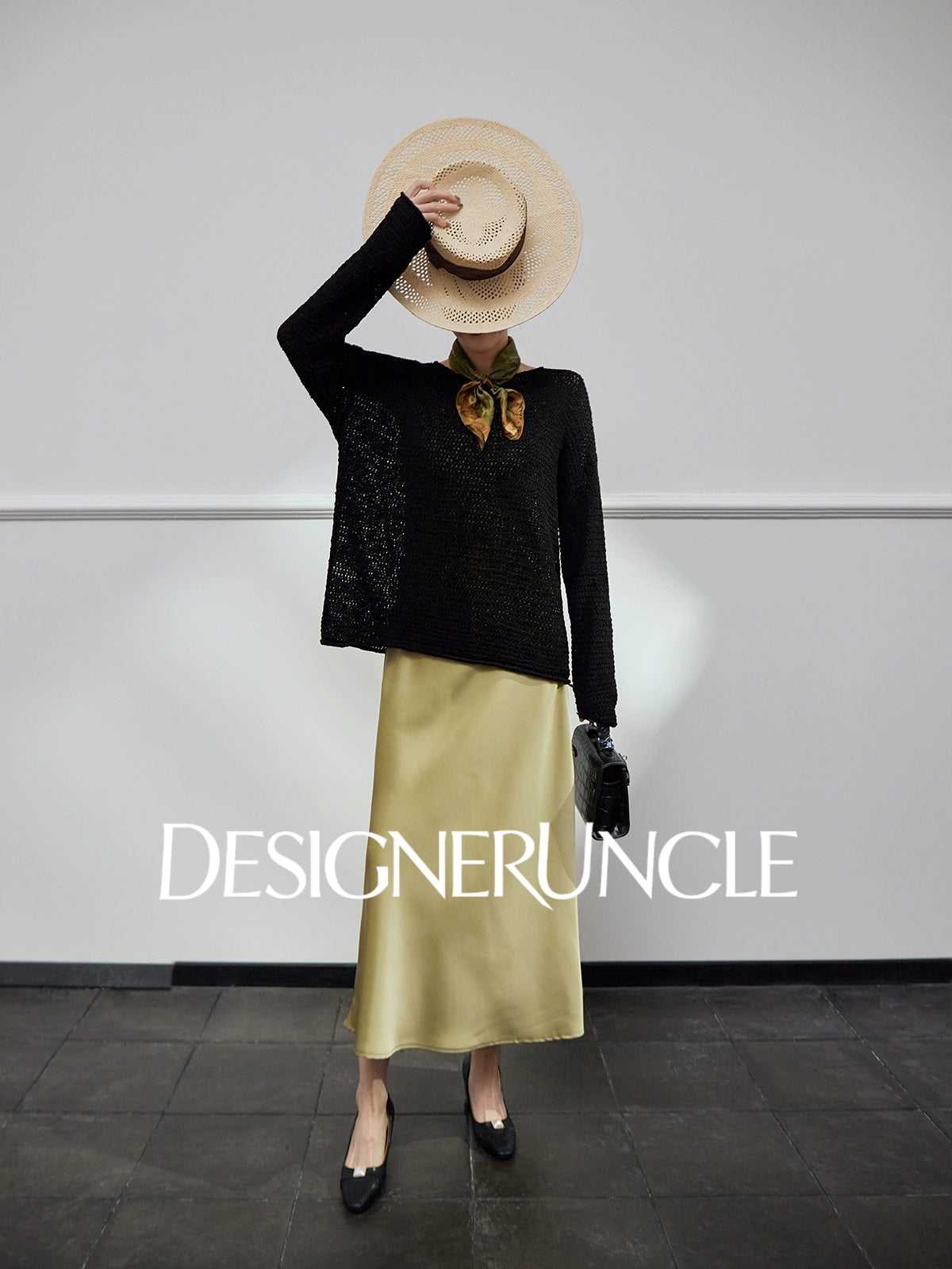 DGU| Hollow loose knitted long sleeves lazy style niche design pullover sweater - TEST.