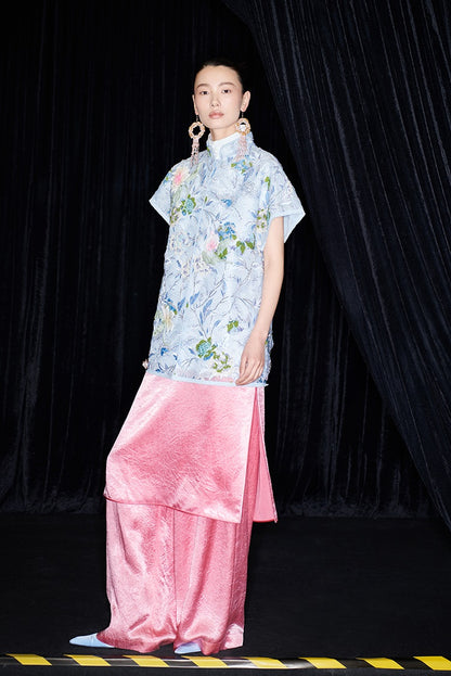 M essential Ma Kay designer Jiyi embroidery silk hand-dyed embroidery top - FEGI.