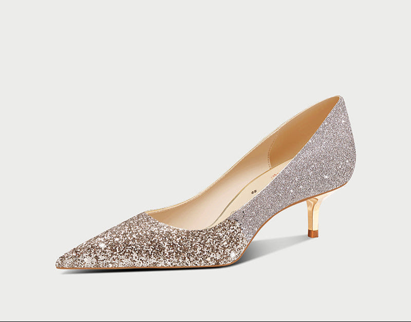 Pjjuu French Xiuhe Main Wedding Two Wear Stiletto Heels  -  BAD