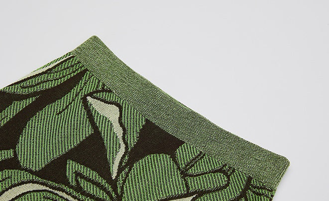 ZHUCHONGYUN jacquard long knitted skirt - URAMESHI.