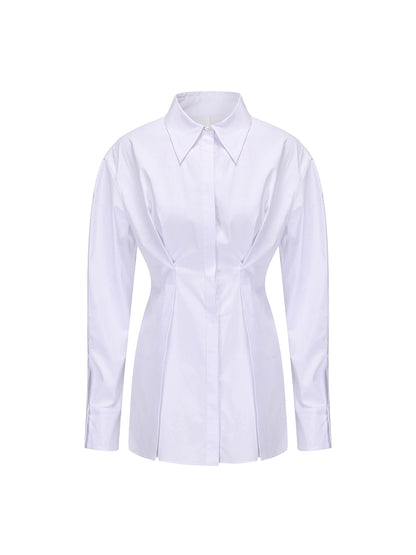 ATELIER MISS LU New Waist Closure Design Cinched Waist Shirt - MARK.