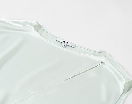 COMME MOI  slanted shoulder cut-out waist dress - ABBY.