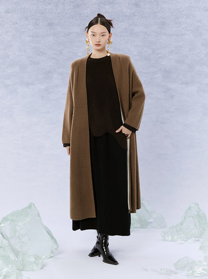 HECO Winter Warm Raccoon Fleece Wool Knitwear Sweater Women - side.