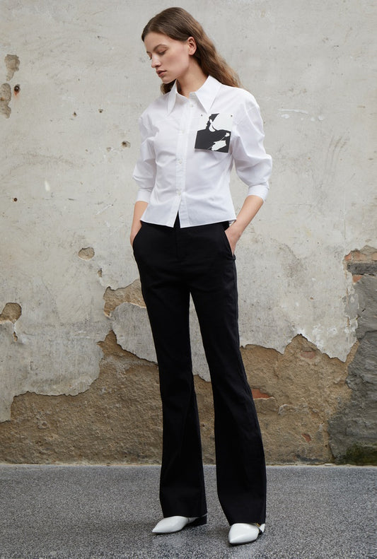 COMME MOI  women's smart waist chic silhouette top - GRACE.