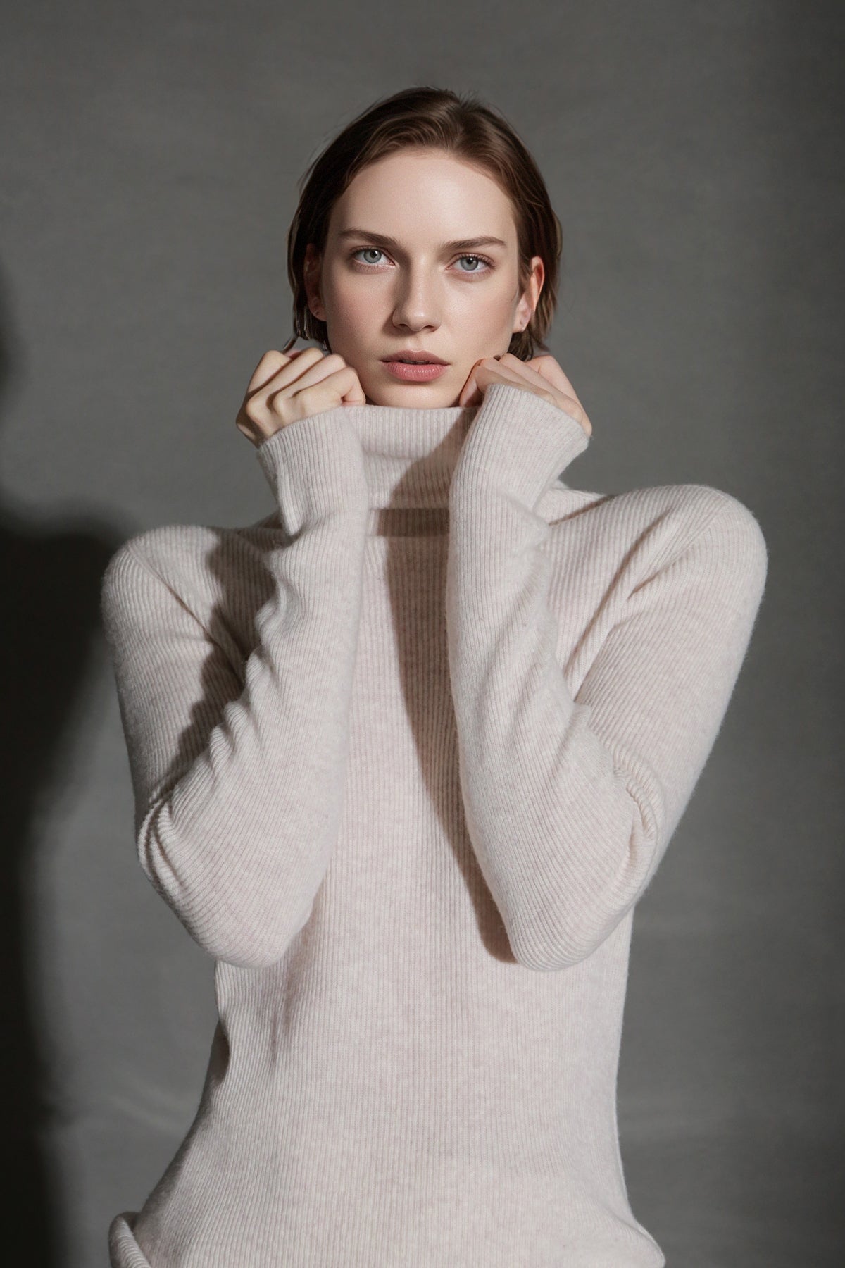 PIAOIN minimalist wool base layer women's turtle neck sweater top-GENA