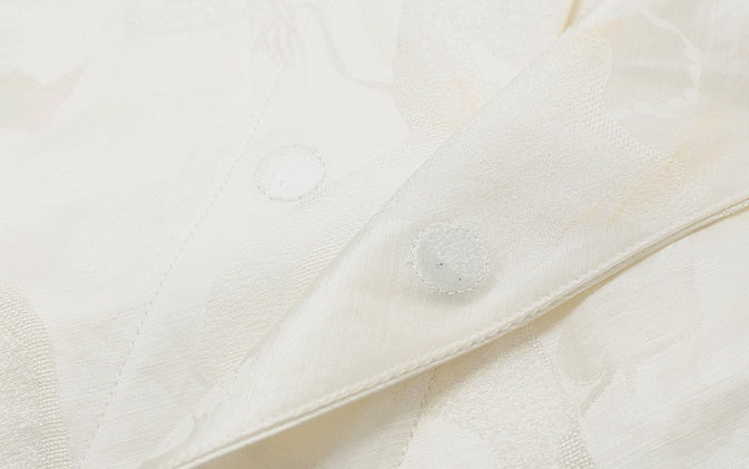 ZHUCHONGYUN white glossy finish loose short-sleeved top-ONIZUKA.