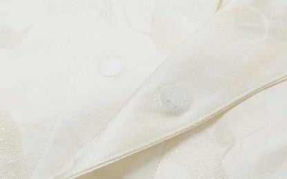 ZHUCHONGYUN white glossy finish loose short-sleeved top-ONIZUKA.