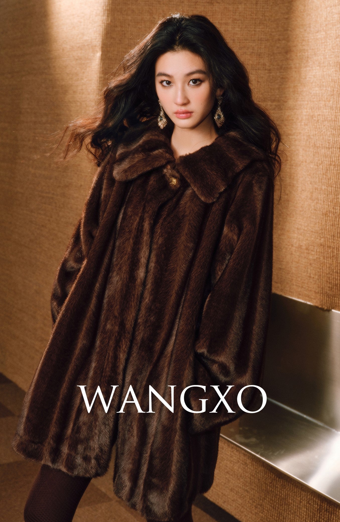 WANGXO | Grade Paz Strip Mink Fur Coat - LAYA.