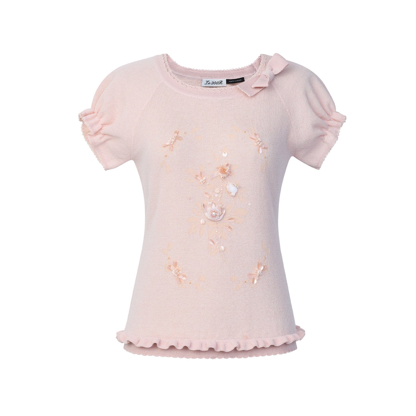 FAME bow beaded knit top - PRIYA