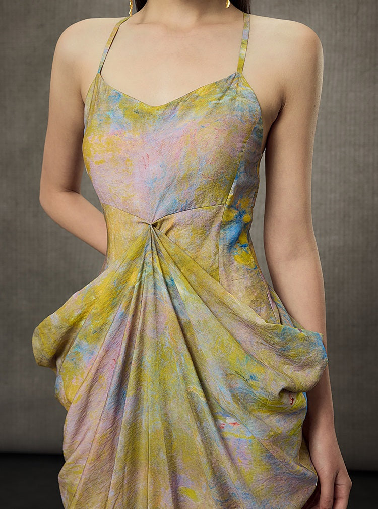 HECO Stacked Layered Midi Long Slip Dress  - KING.