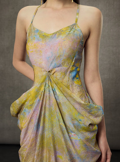 HECO Stacked Layered Midi Long Slip Dress  - KING.