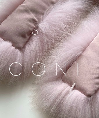 Aconiconi Winter pink wool cape fox fur sleeve double-sided coat-Sakura