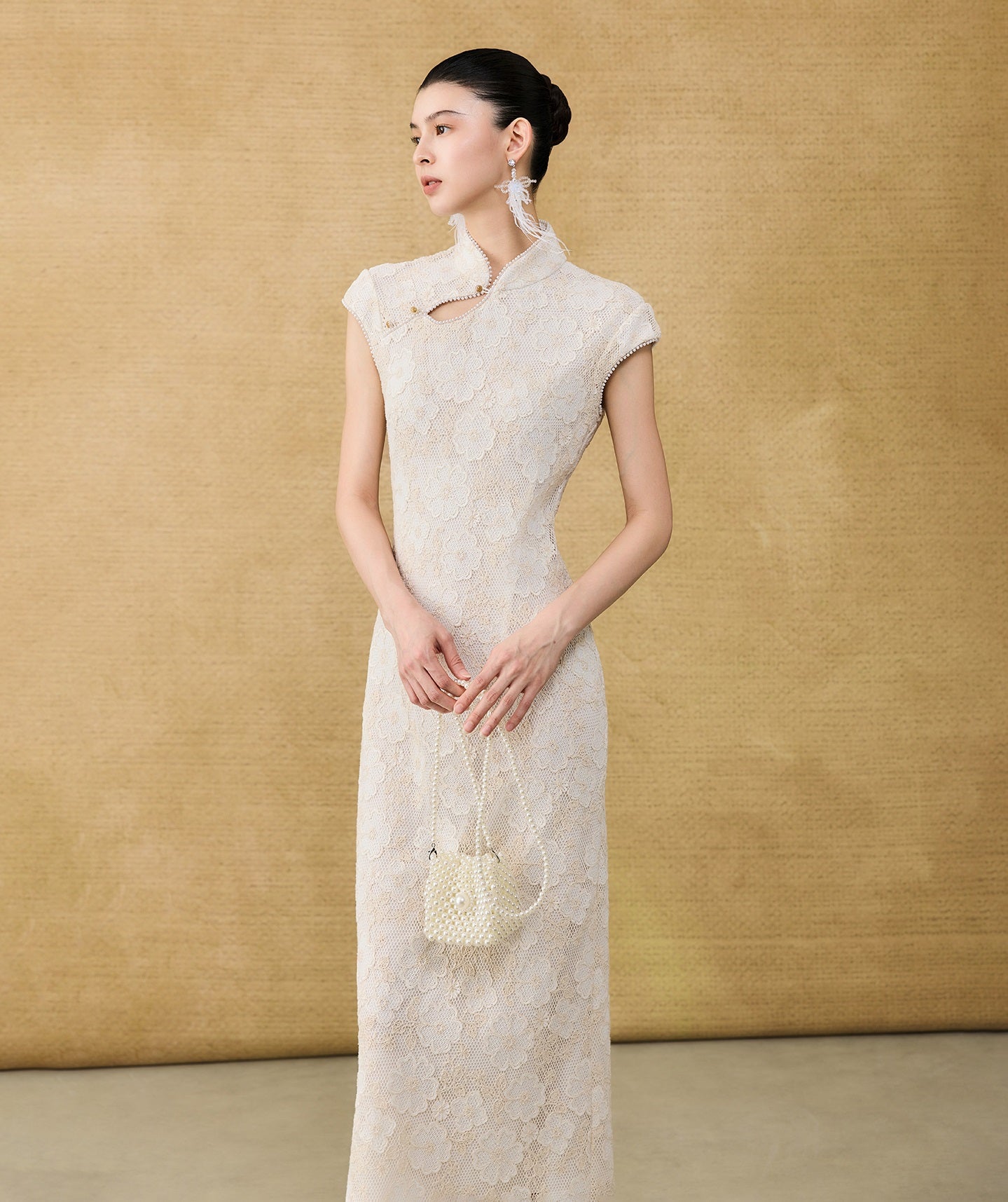 HECO new Chinese temperament flower embroidery cheongsam skirt - TAST.