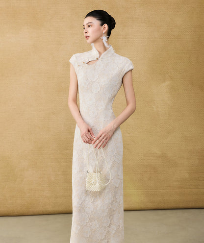 HECO new Chinese temperament flower embroidery cheongsam skirt - TAST.