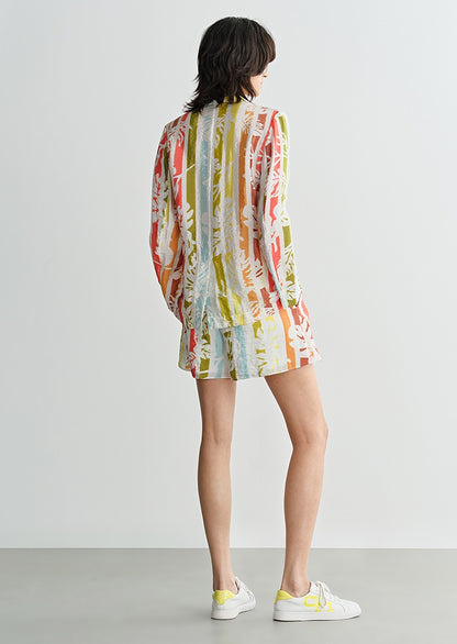 COMME MOI Lv Yan designer summer women's loose casual resort style printed shorts - CHARLOTTE.