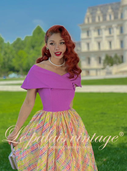 Le Palais  Two Pieces Contrasting Shawl Waist Tutu Dress-KASSY