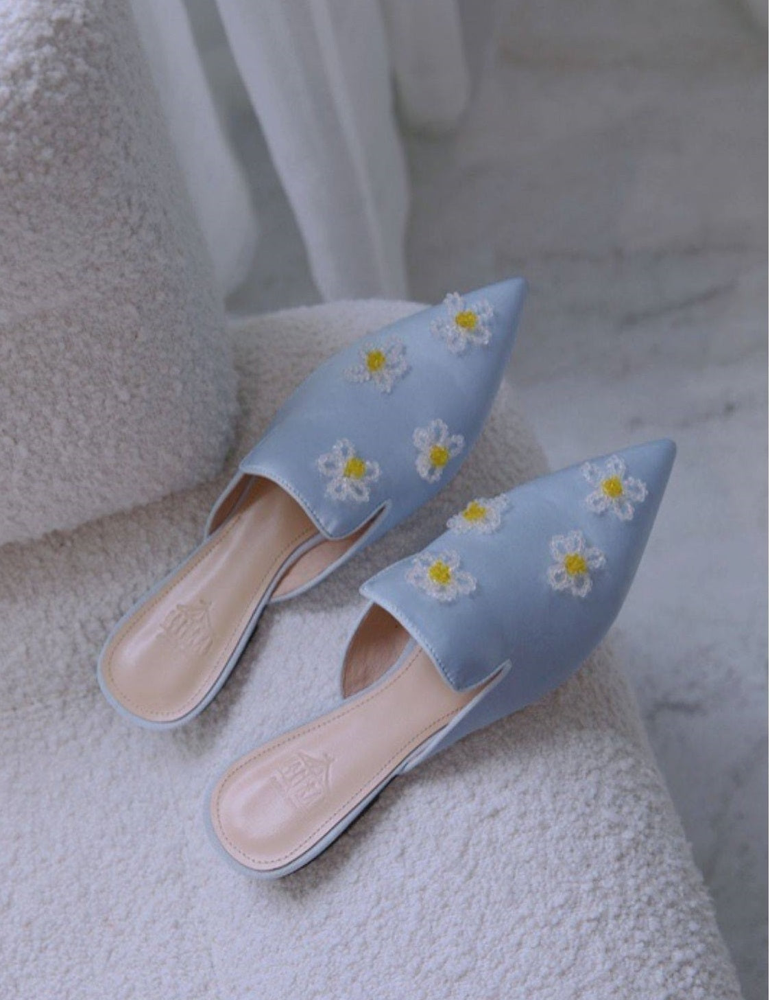 B-FEI daisy flat pointed mules-ANKO.