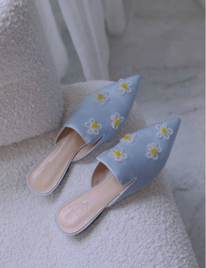 B-FEI daisy flat pointed mules-ANKO.