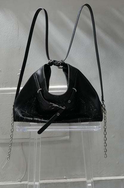 IUBALLET Black Travel Backpack Chain Tote Bag - SET.