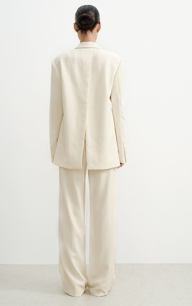 COMME MOI Lu Yan designer's new women's sheep wool flower fringe decoration suit - MANU.