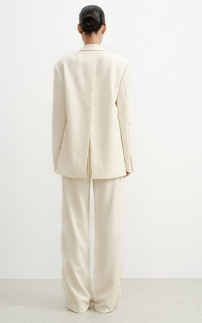 COMME MOI Lu Yan designer's new women's sheep wool flower fringe decoration suit - MANU.