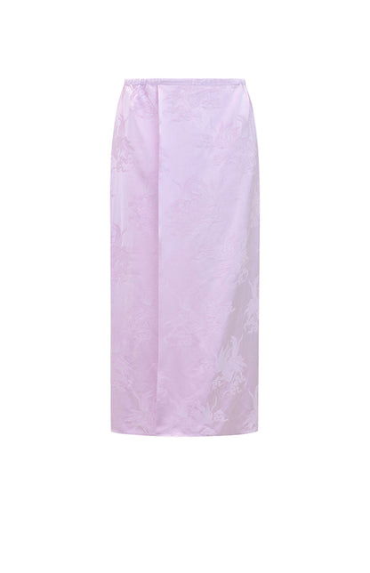 M essential Mackay designer label hibiscus jacquard side collar shirt set - THEO.