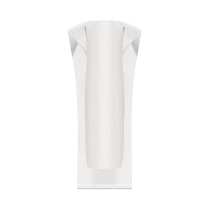 TUYUE Linen Fringe Open Back Slit Light Dress Dress- HAZEL.