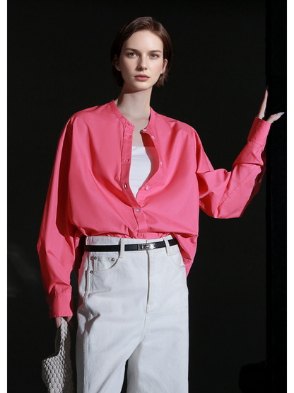 PIAOINwomen's loose crew neck long sleeve top jacket shirt -DIANA