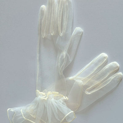 Le Palais Vintage Retro See-through Gauze Lace Gloves-Molly.