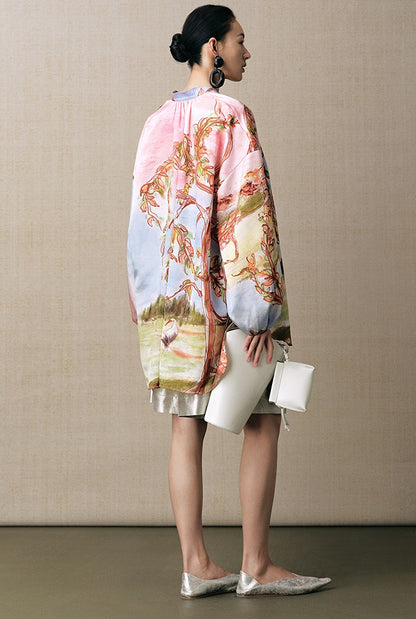 ZHUCHONGYUN silver drawstring three-point shorts--YAIBA.