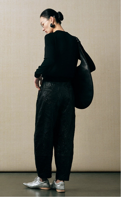 ZHUCHONGYUN oriental cardigan with simple sheep wool knitted long sleeves-DIDI.