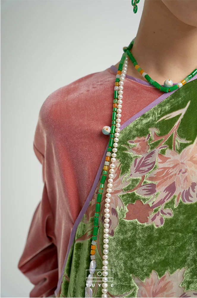 TUYUE Silk Velvet Carving Chinese Robe Dress- RICK