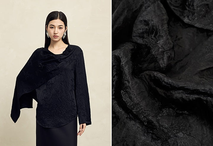 HECO Acetate texture Handmade Rose Top Women - DARK.