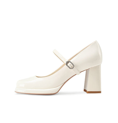 Pjjuu New White Mary Jane Beautiful Bridal Shoes - POSITION