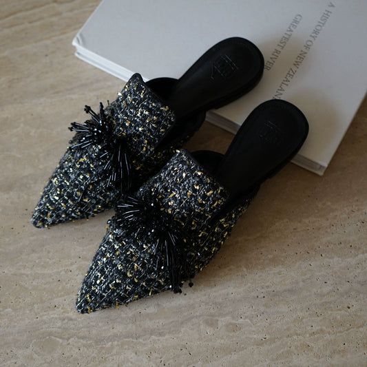 B-FEI hand-knitted pointed semi-toe shoes-AMY.