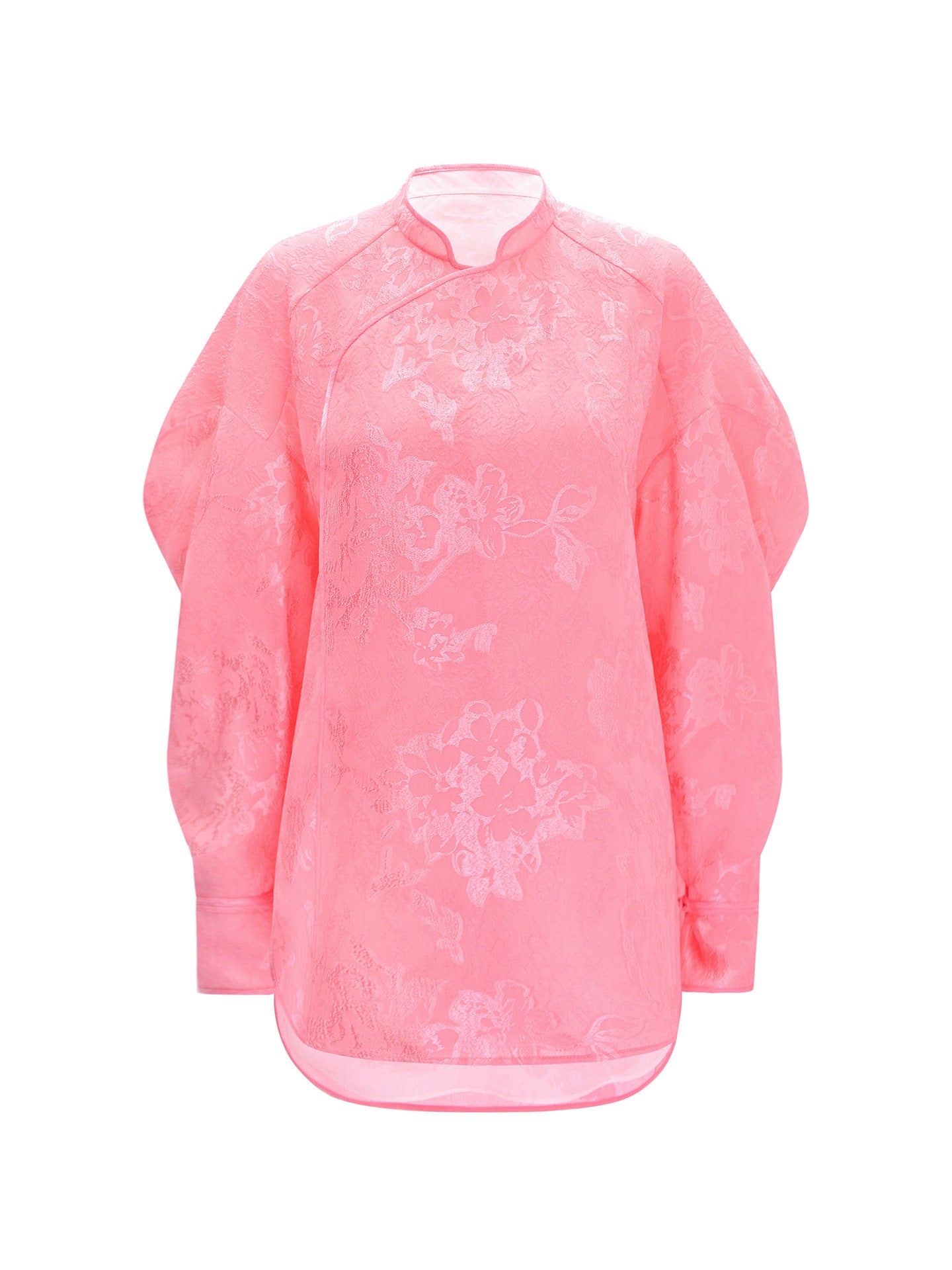 M ESSENTIAL Mackay designer label Mizu Fei jacquard small stand-up collar shirt - ISREAL