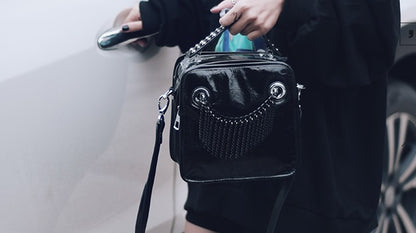 IUBallet Elegant Messenger Leather Black Bag - DANEL.