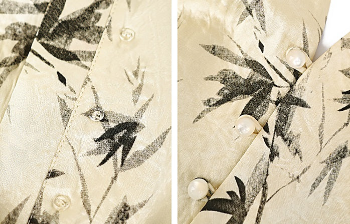 HECO Bamboo Leaf Halterneck Sleeveless Vest - FRONT.