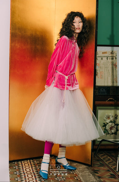 TUYUE Heavy Industry Multi-layer Mesh Light Puffy Skirt - HENRY.