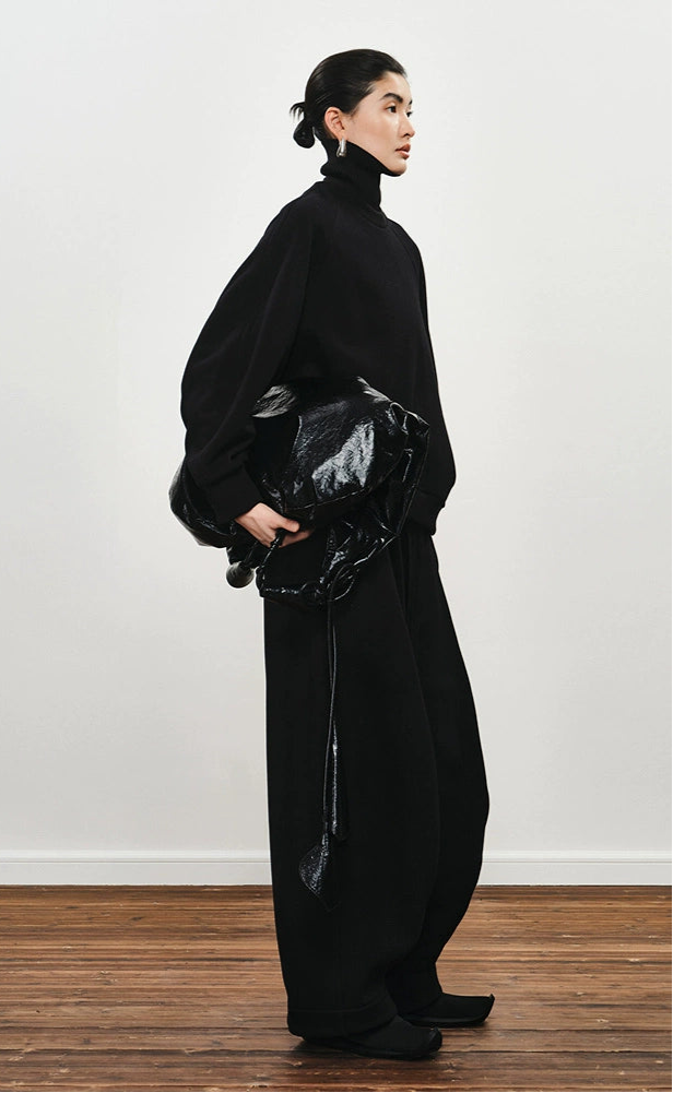 ZHUCHONGYUN High Neck Loose pant and Sweatshirt outfit set -MATOU.