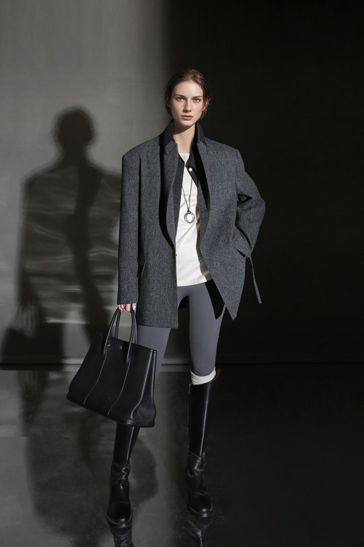 PIAOIN Retro Blazer Wool Jacket Women's Niche Suit Top Commuter Versatile- BEX